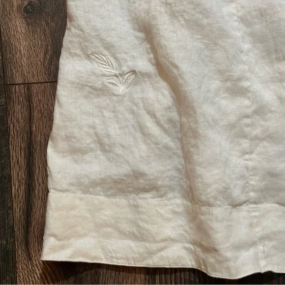 Anthropologie Linen square neckline midi dress size Medium - Picture 13 of 16